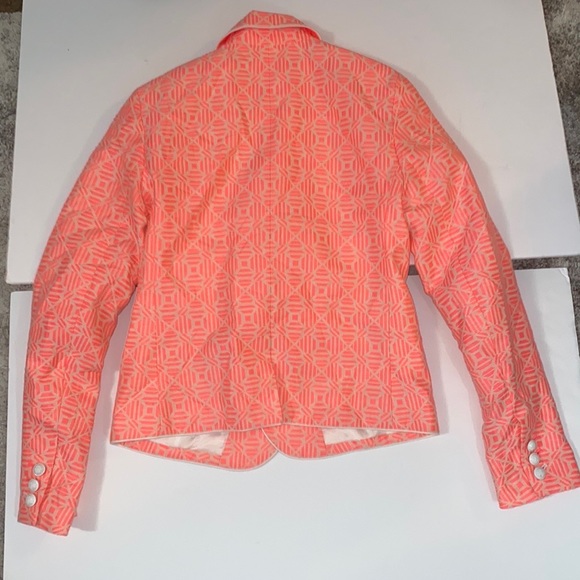 The Academy Blazer Neon Pink Geometric Jacket oversized blazer - Picture 3 of 15